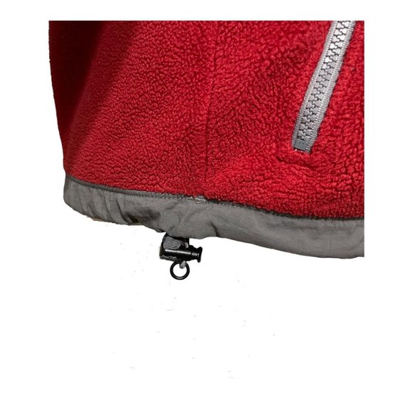The North Face Small Red Grey Fleece Jacket - Picture 6 of 8